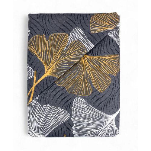 Housse de couette double en flanelle 250x200 cm « Sleeping Time » - Pétales d’Or | Doux, chaud et fabriqué en Italie