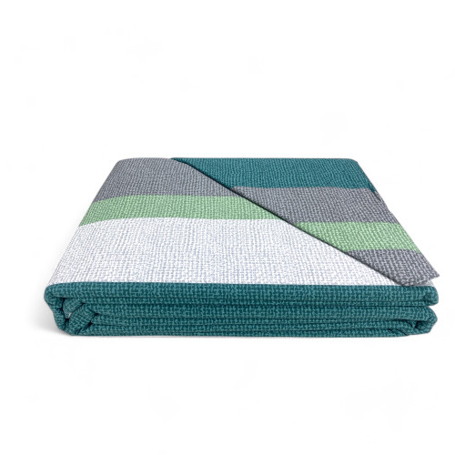 Flannel Double Duvet Cover 250x200 cm "Sleep Time" - Green Fern | Soft, Warm and Made in Italy