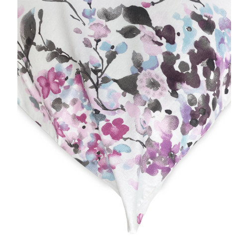 Flannel Double Duvet Cover 250x200 cm "Sleeping Time" - Painted Flower | Soft, Warm and Made in Italy