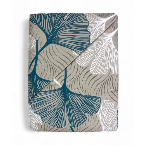 Copripiumino Matrimoniale Flanella 250x200 cm "Tempo di Dormire" - Petali Verde | Morbido, Caldo, Anti-Pilling, Made in Italy