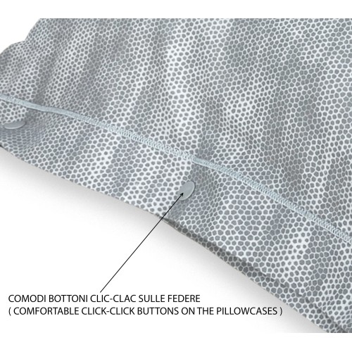 Copripiumino Matrimoniale in Flanella 250x200 cm "Tempo di Dormire" - Boy Grigio | Elegante, Caldo e Made in Italy