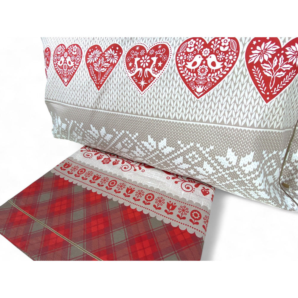 Flannel Double Duvet Cover 250x200 cm "Sleeping Time" - Mezzenile | Tyrolean Style, Warm and Made in Italy