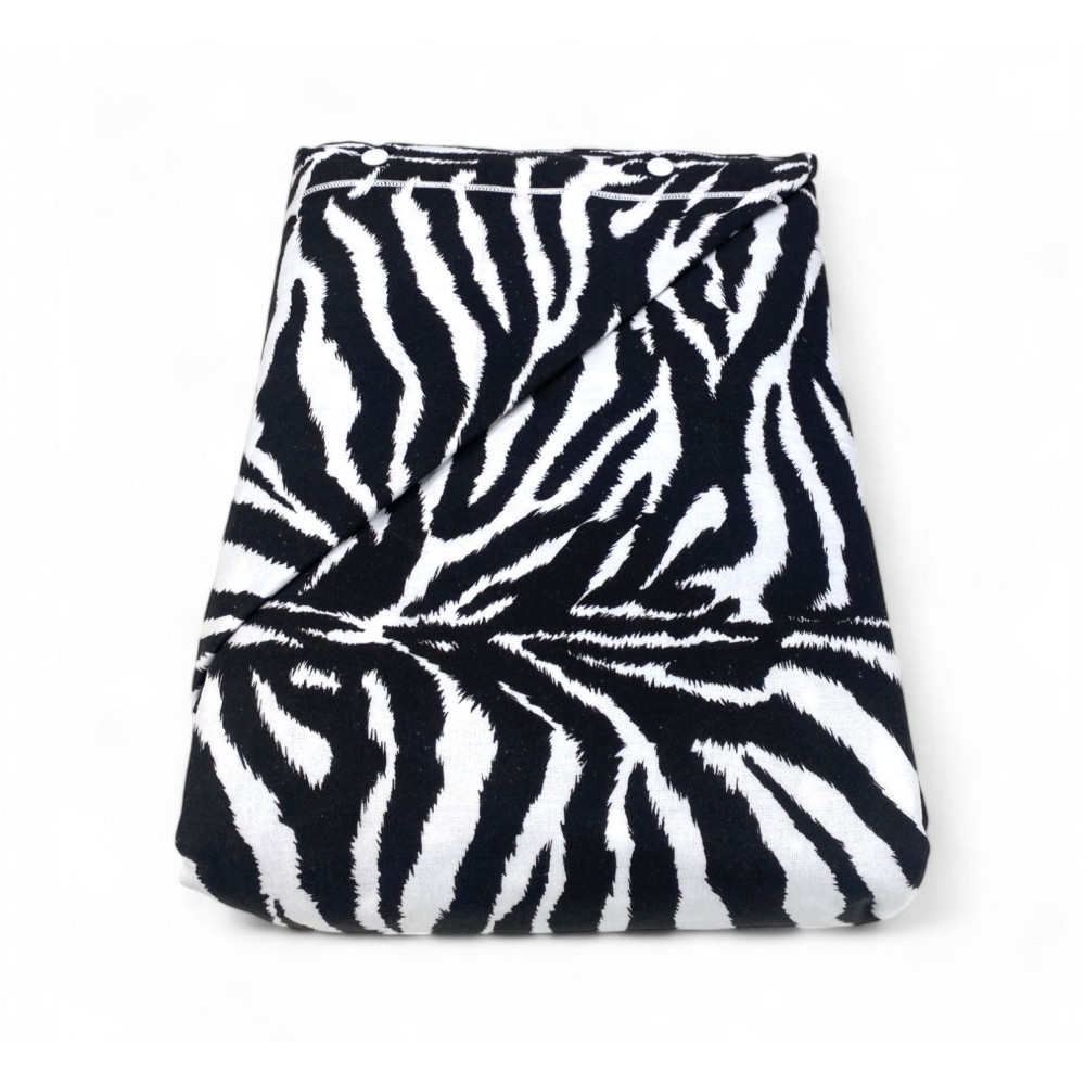 Housse de couette double en flanelle 250x200 cm « Sleep Time » - Zebra | Chaud, doux et fabriqué en Italie