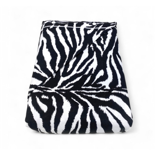 Flannel Double Duvet Cover 250x200 cm "Sleep Time" - Zebra | Warm, Soft and Made in Italy