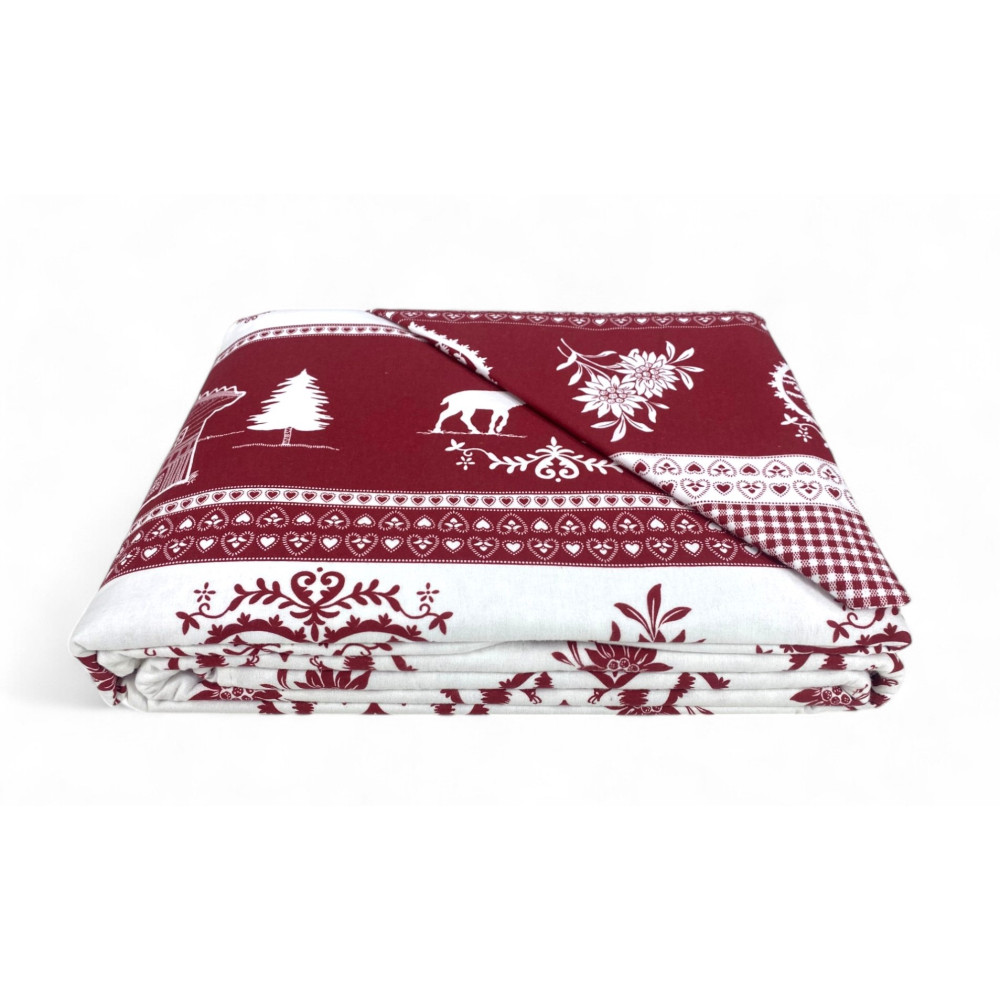 Housse de couette double en flanelle 250x200 cm « Sleeping Time » - Tyrol | Chaud, doux et fabriqué en Italie