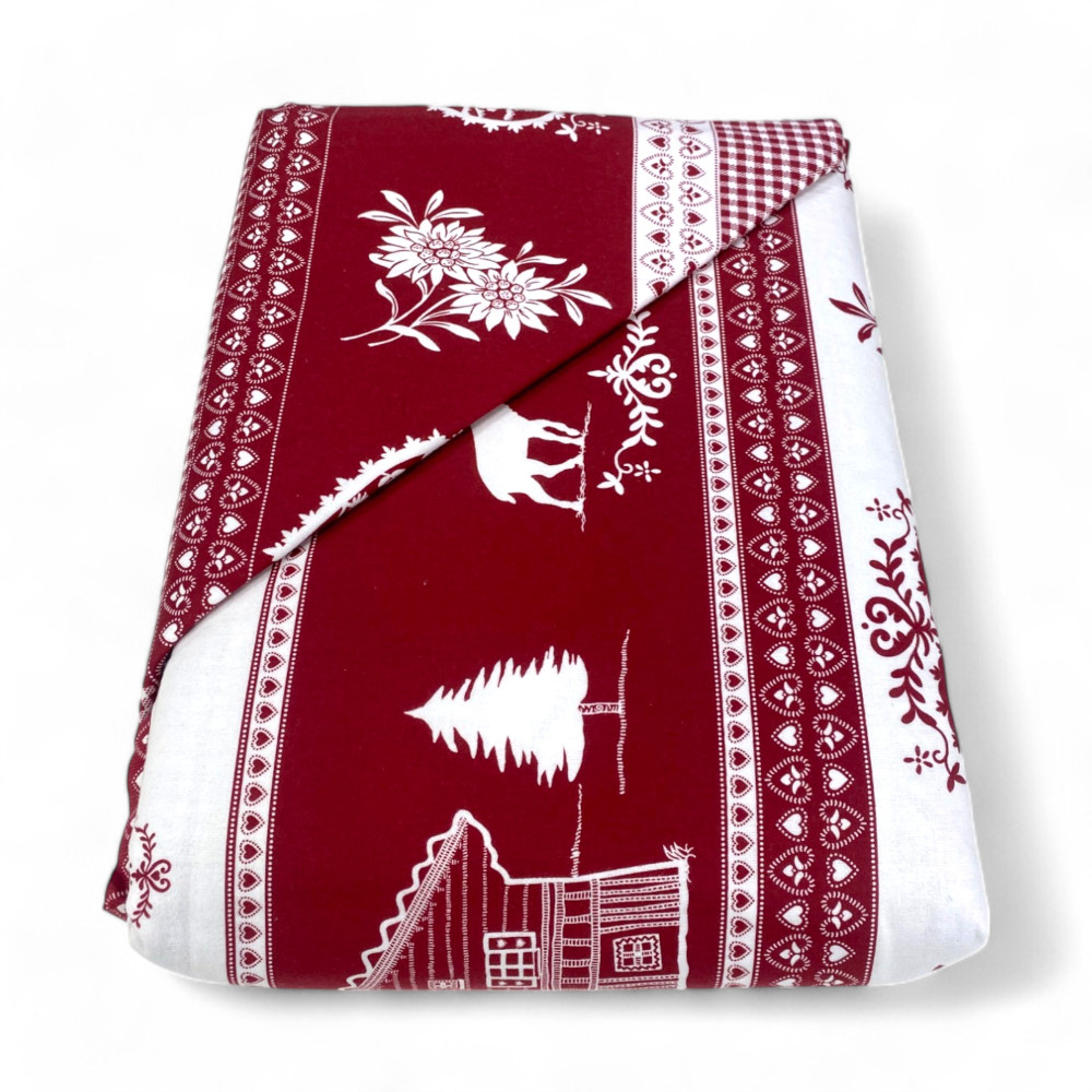 Flanell Doppelbettbezug 250x200 cm "Sleeping Time" - Tirol | Warm, weich und Made in Italy