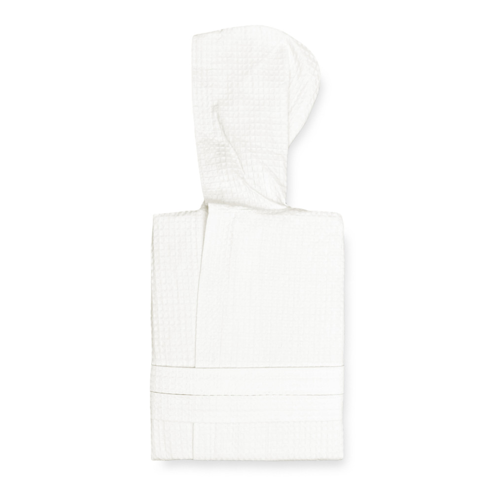 BEE Bee© Nest Bathrobe in Pure Cotton with Hood for Adults Milk Color