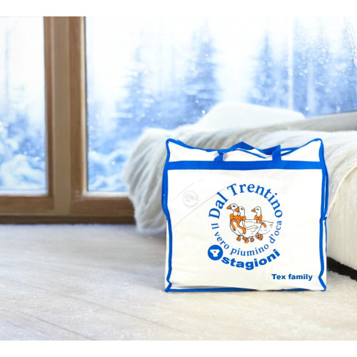 Trentino Goose Down 4 Seasons, 2 Separable Duvets, Soft, Versatile, 50% Down and 50% Goose Down, OEKO-TEX Certified