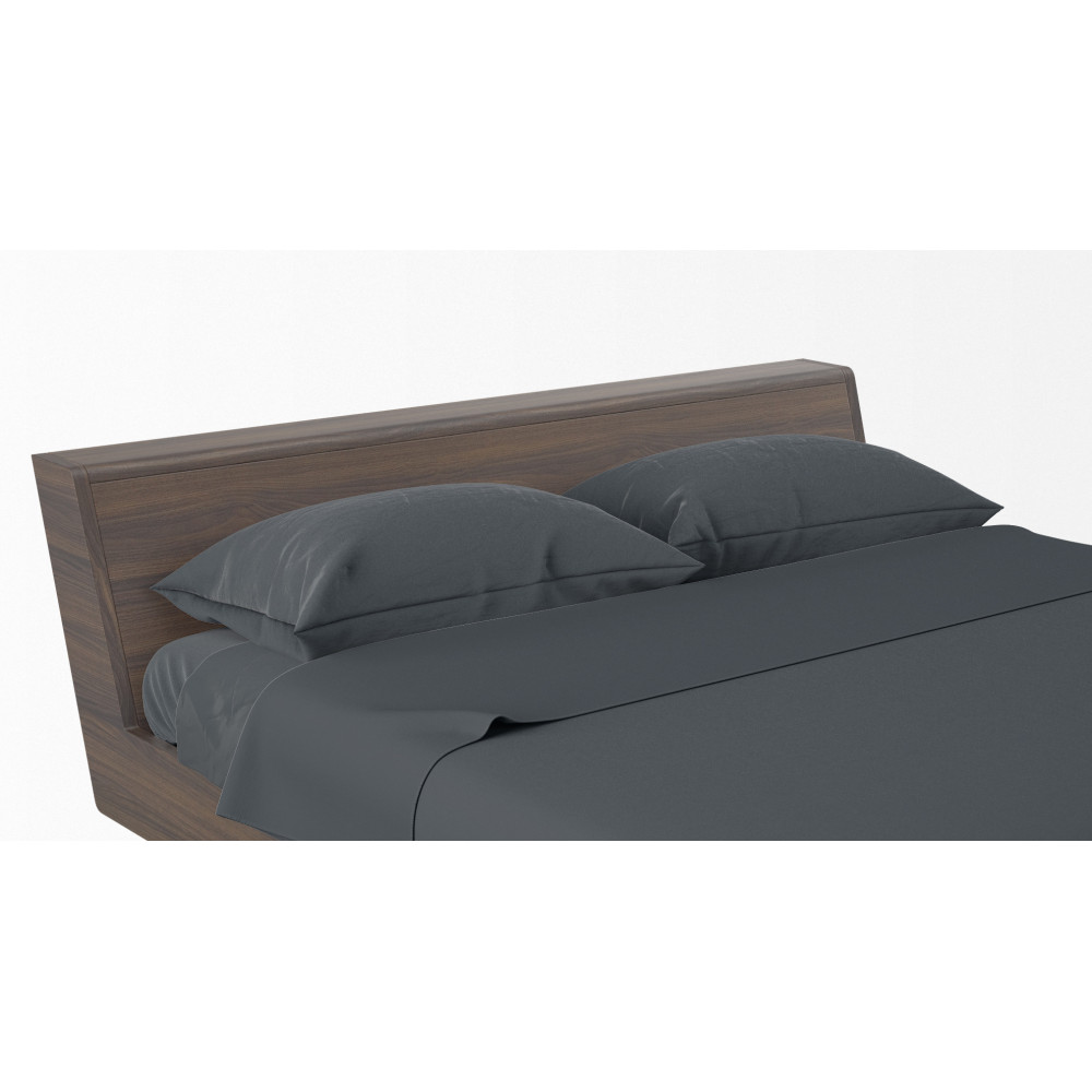 Completo Lenzuola Strong Grigio Piombo 100% Cotone, Set Letto Tinta Unita Lavabile, Morbido, Confortevole, Made in Italy