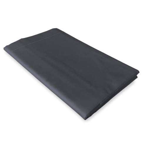 Strong Solid Color Lead Grey Cord Top Sheet, 100% Cotton, Made in Italy