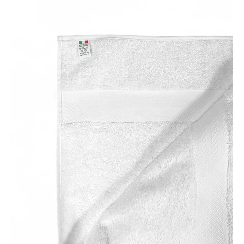 Weißes Badetuch 100x150 cm – 100% weiches und saugfähiges Baumwollfrottee – Made in Italy – ideal für Hotels und B&Bs