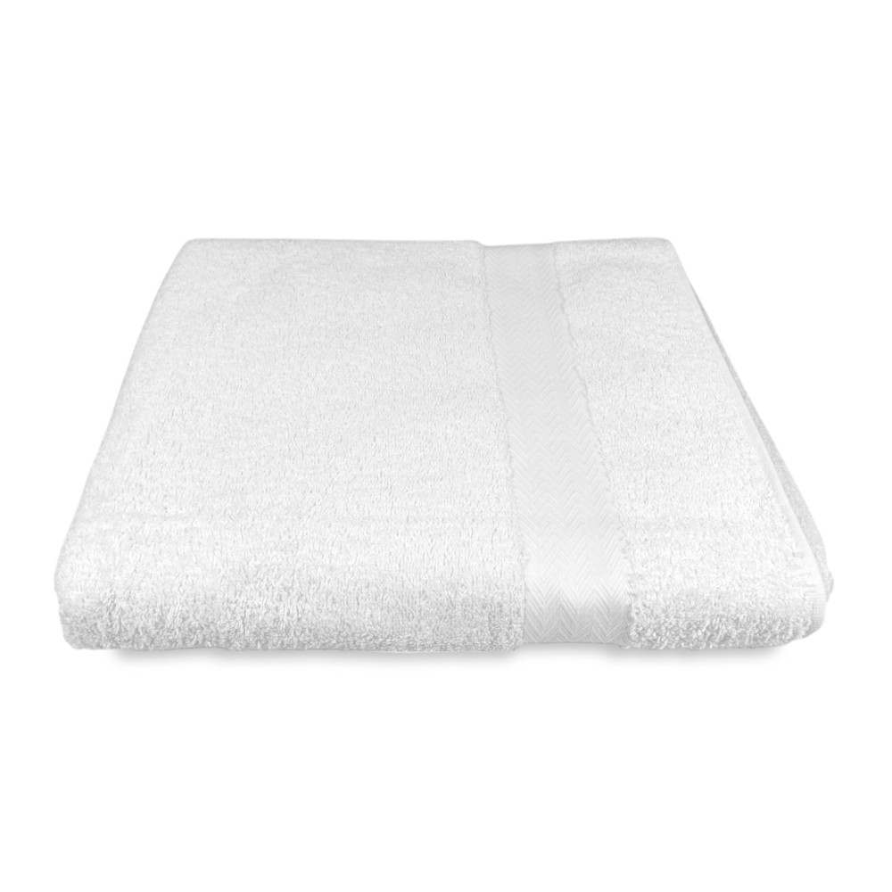 Telo Bagno Bianco 100x150 cm – Spugna Cotone 100% Morbido e Assorbente – Made in Italy – Ideale per Hotel e B&B