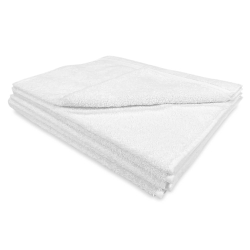 Set of 6 Guest Towels in 100% White Cotton Terry – 40x60 cm | Soft, absorbent, resistant – Made in Italy