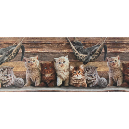 Runner Rug with Cats – Non-Slip, Washable, Soft Runner, Various Sizes – Made in Italy