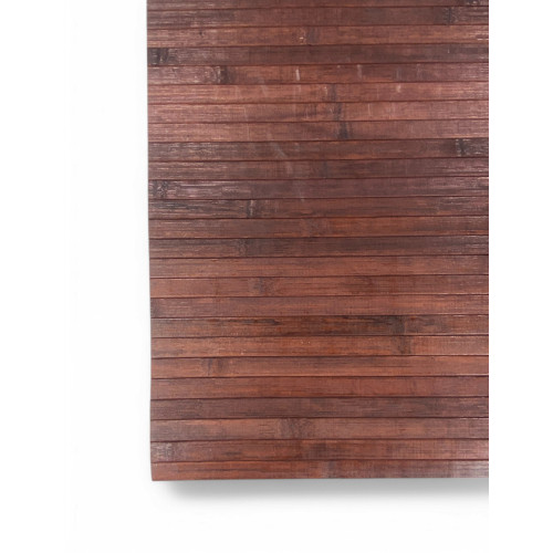 TAPIS DE CUISINE EN BOIS BAMBOU BOISÉ UNI MARRON