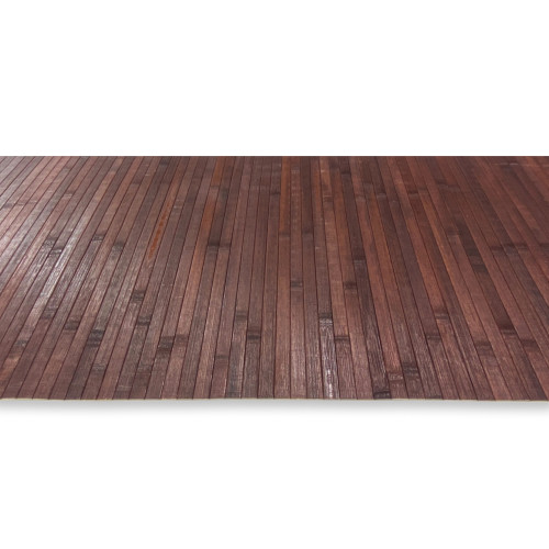 ALFOMBRA DE COCINA EN MADERA bambú AMADERADO LISO MARRÓN