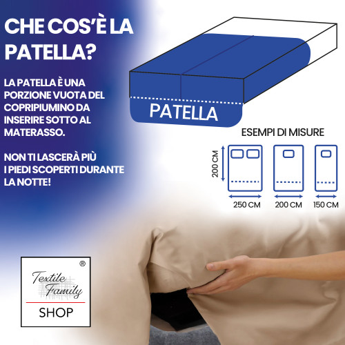 Copripiumino in Cotone Tinta Unita Nero - Tempo di Dormire, 100% Puro Cotone, Morbido, Traspirante, Made in Italy