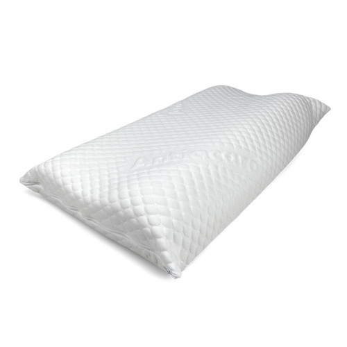 BUBBLES Cuscino Cervicale Memory Foam - Ortopedico, Antiacaro, Anallergico, Sfoderabile con Fodera Massaggiante, 75x45 cm