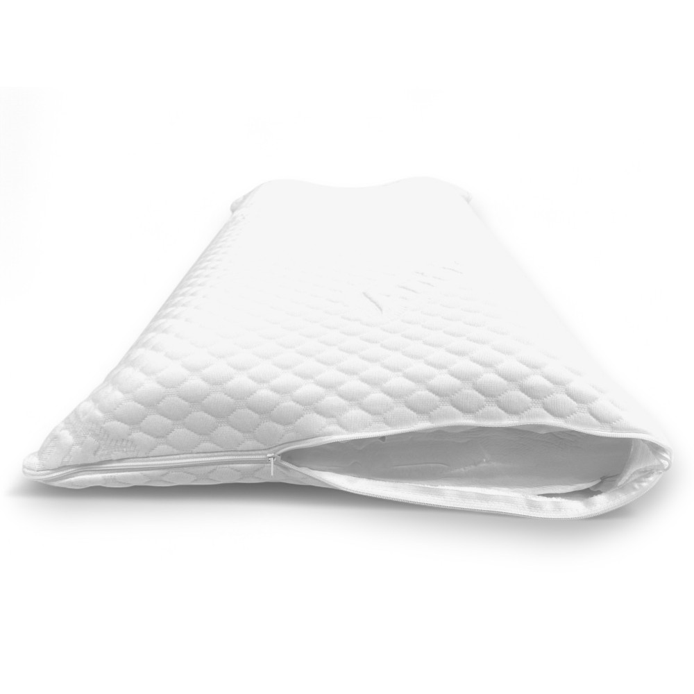 BUBBLES Almohada Cervical de Espuma Viscoelástica - Ortopédica, Antiácaros, Hipoalergénica, Funda Extraíble con Funda de Masaje,