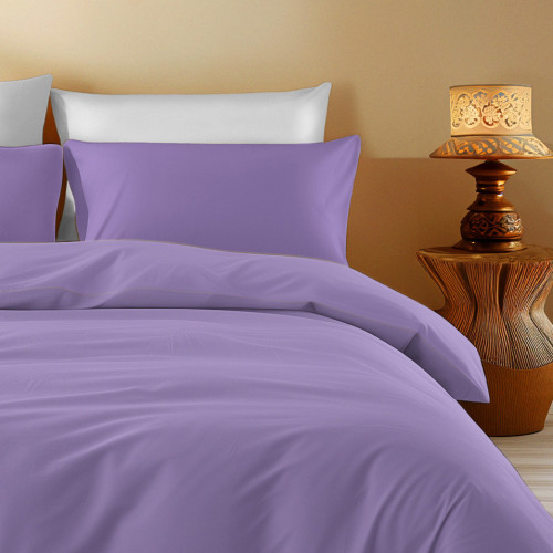 Plain Cotton Duvet Cover - Sleep Time, 100% Pure Cotton, Soft, Breathable, Made in Italy
