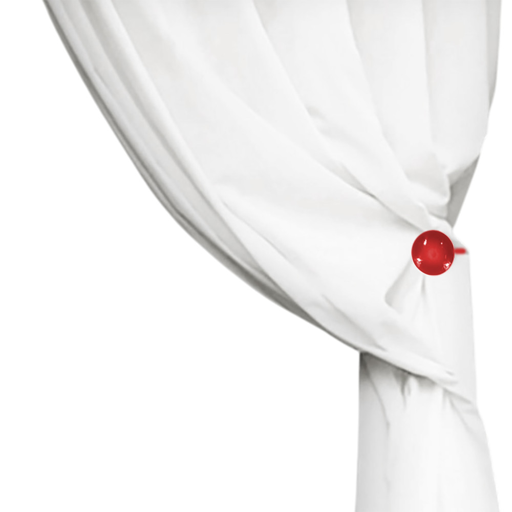 Butée de rideau magnétique rouge « Modern » - 1 pièce, design élégant, super puissant