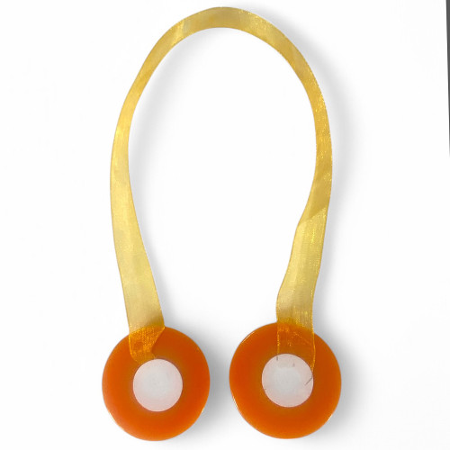 Magnetischer Gardinenstopper Orange "Modern" - 1 Stück, elegantes Design, super leistungsstark