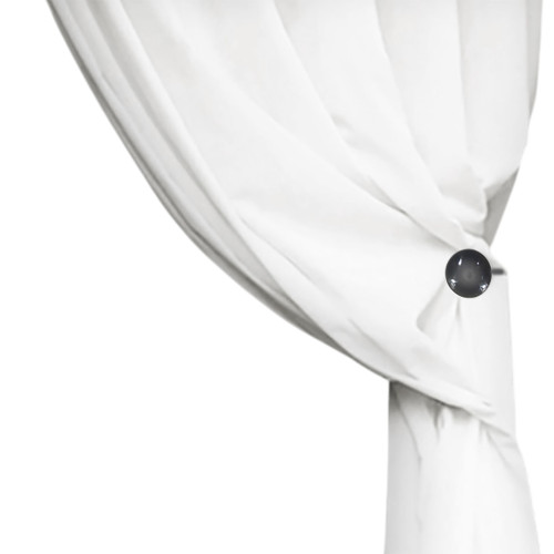 Magnetischer Gardinenstopper grau "Modern" - 1 Stück, elegantes Design, super leistungsstark