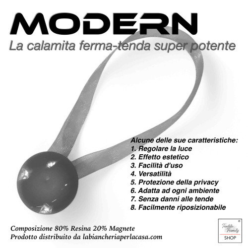 Tope de cortina magnético beige "Moderno" - 1 pieza, diseño elegante, súper potente