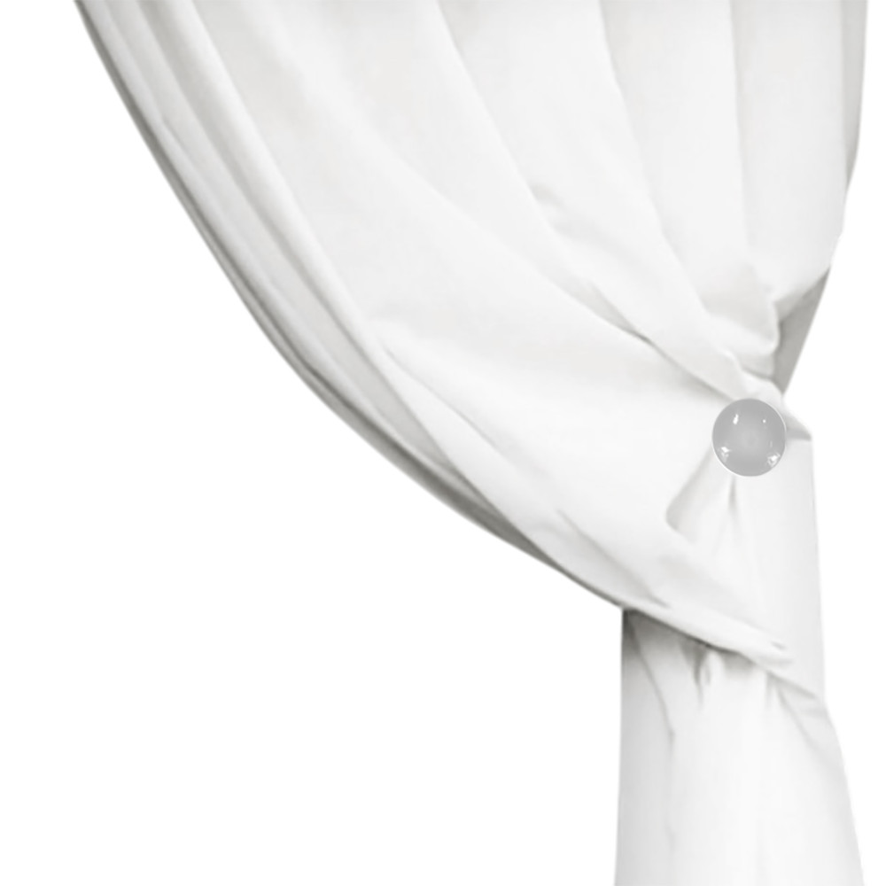 Butée de rideau magnétique blanche « Moderne » - 1 pièce, design élégant, super puissant