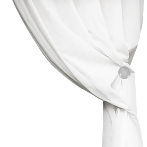 Tope de cortina magnético blanco "Modern" - 1 pieza, diseño elegante, súper potente