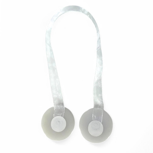 Weißer magnetischer Gardinenstopper "Modern" - 1 Stück, elegantes Design, super leistungsstark