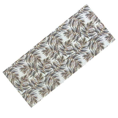 Non-slip Runner Kitchen Rug - Washable Runner, Leaf Pattern, Modern Design - Made in Italy