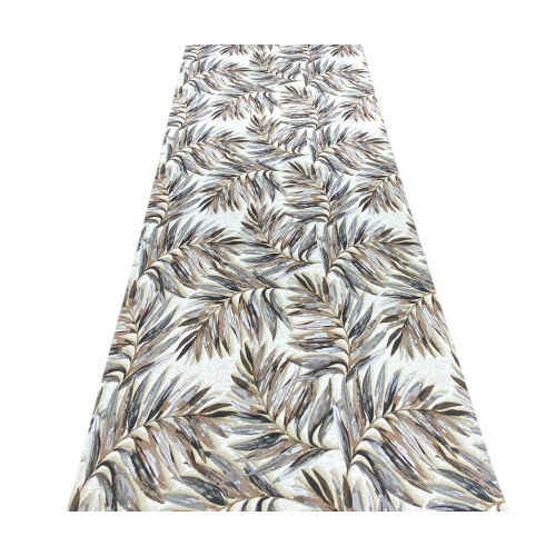 Non-slip Runner Kitchen Rug - Washable Runner, Leaf Pattern, Modern Design - Made in Italy