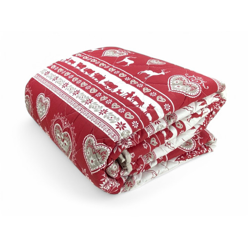 GARDENA TYROLEAN quilted bedspread Red