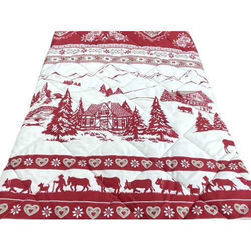 GARDENA TYROLEAN quilted bedspread Red