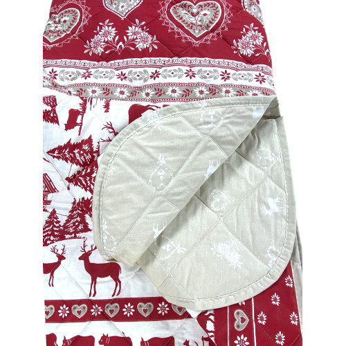 GARDENA TYROLEAN quilted bedspread Red