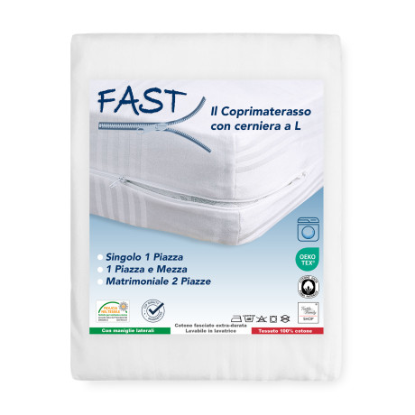 Mattress cover with zipper that completely covers the mattress