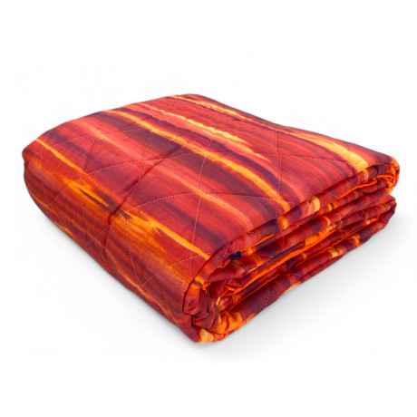 Kot Lightweight Quilt Brushed Bordeaux - Folded Spring Summer Quilt - 100% Cotton - Made in Italy