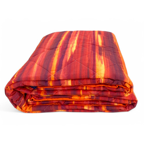Burgundy Brushed Kot Quilt - Spring Summer Quilt in Cotton - Made in Italy with original packaging