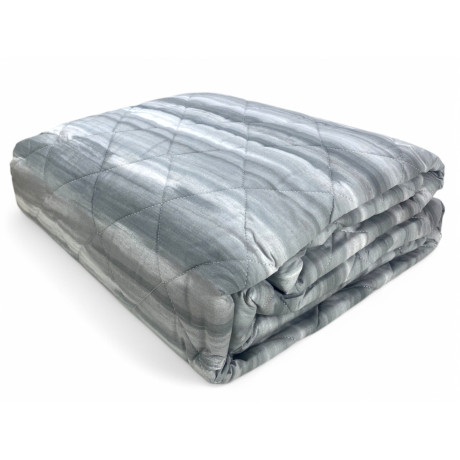 Edredón ligero Kot cepillado gris - Edredón doblado verano primavera - 100% algodón - Made in Italy