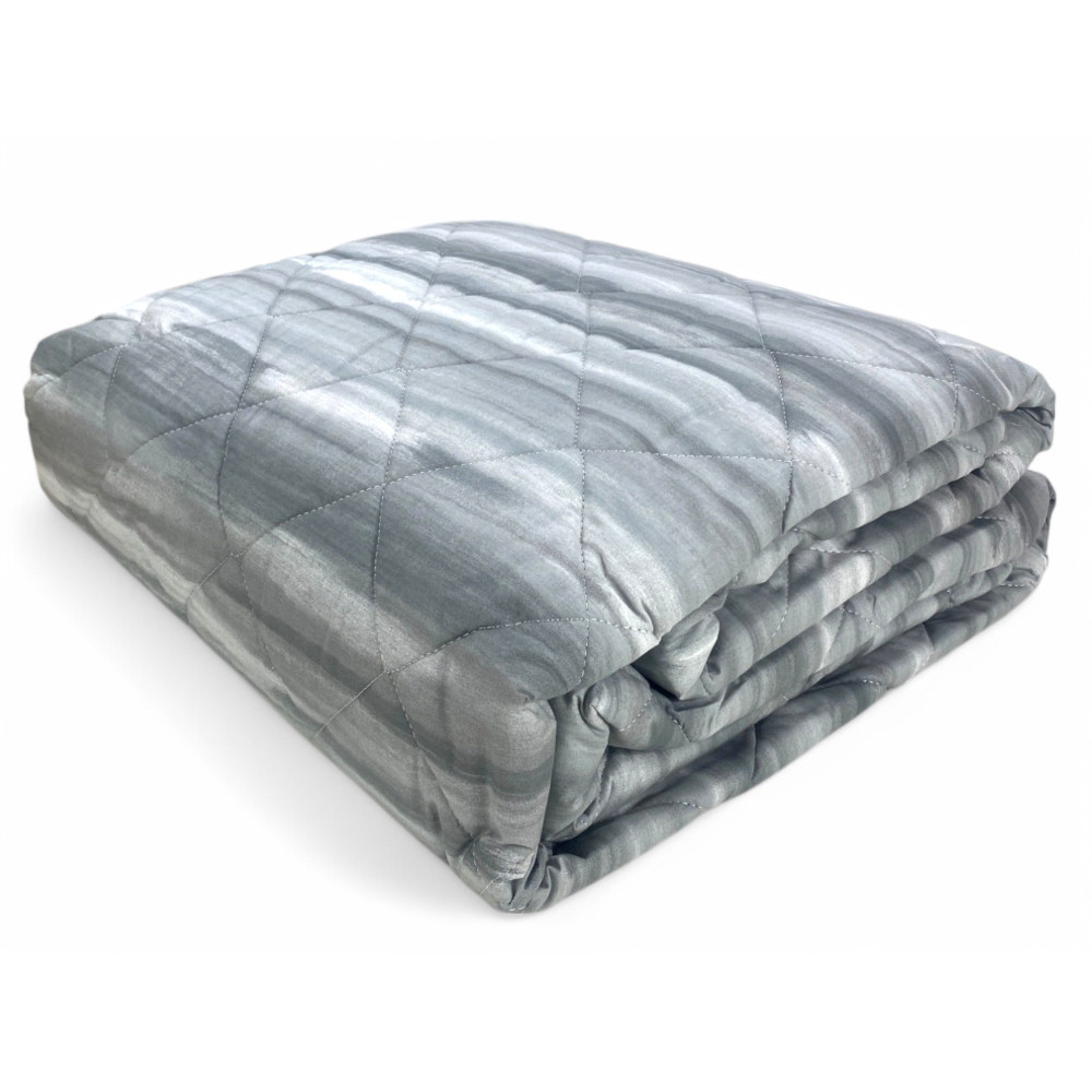 Grau gebürstete Kot Lightweight Steppdecke - Gefaltete Sommer-Frühlings-Steppdecke - 100% Baumwolle - Made in Italy Grau gebürstete Kot Lightweight Steppdecke - Gefaltete Sommer-Frühlings-Steppdecke - 100% Baumwolle - Made in Italy