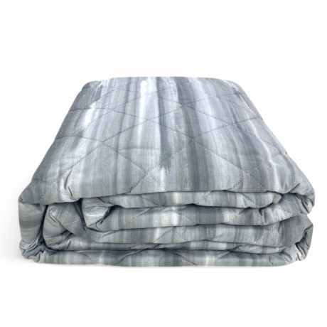Edredón ligero Kot cepillado gris - Edredón doblado verano primavera - 100% algodón - Made in Italy