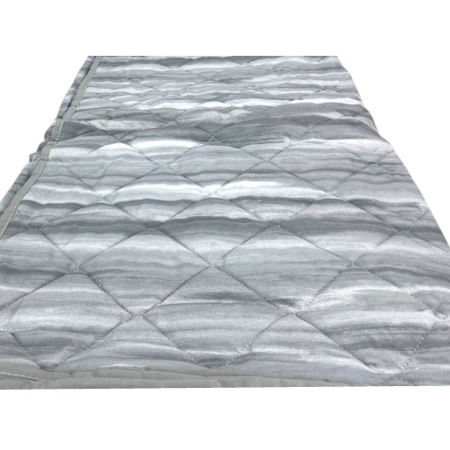 Grey Brushed Kot Quilt - Printemps Eté Couette en Coton - Fabriqué en Italie avec emballage d’origine