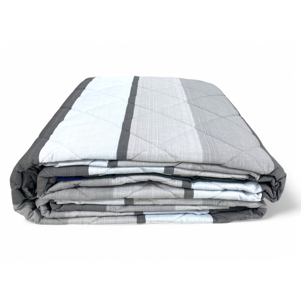Trapuntino Leggero Kot Riga Grigio - Quilt Primaverile Estivo - Cotone 100% - Anallergico - Made in Italy