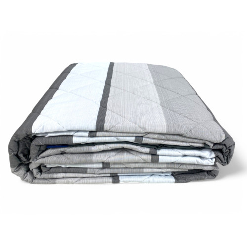 Trapuntino Leggero Kot Riga Grigio - Quilt Primaverile Estivo - Cotone 100% - Anallergico - Made in Italy