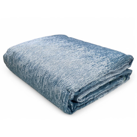 Kot Bollicine Teal Light Quilt - Folded Spring Summer Quilt - 100% Cotton - Made in Italy