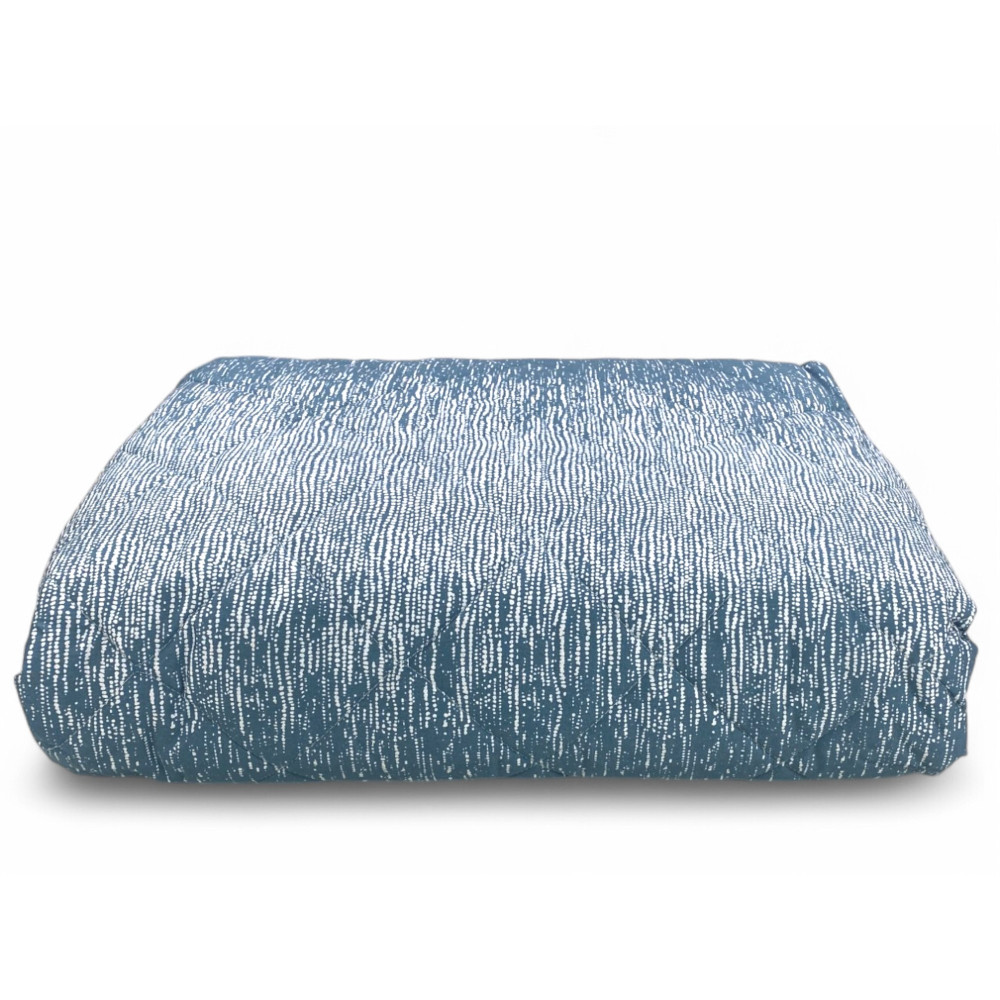 Trapuntino Leggero Kot Bollicine Ottanio - Quilt Primaverile Estivo - Cotone 100% - Anallergico - Made in Italy