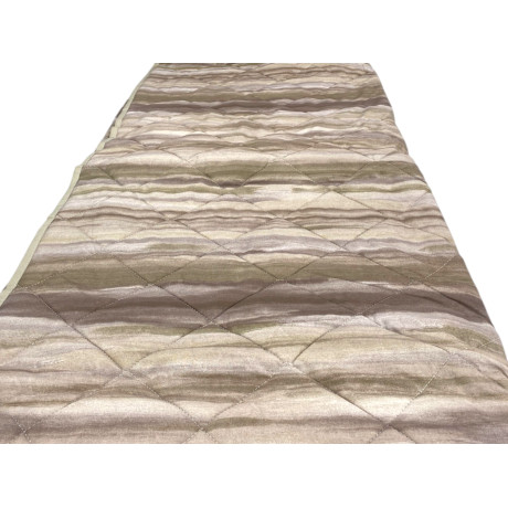 Kot Beige Brushed Quilt - Mid-Season Quilted Bedspread - 100% Cotton - Made in Italy
