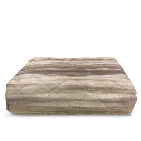 Beige Brushed Kot Quilt - Leichte Baumwolldecke mit Originalverpackung - Made in Italy