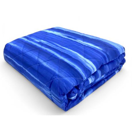 Kot Edredón Ligero Azul Cepillado - Colcha Acolchada de entretiempo - 100% Algodón - Made in Italy